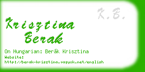 krisztina berak business card
